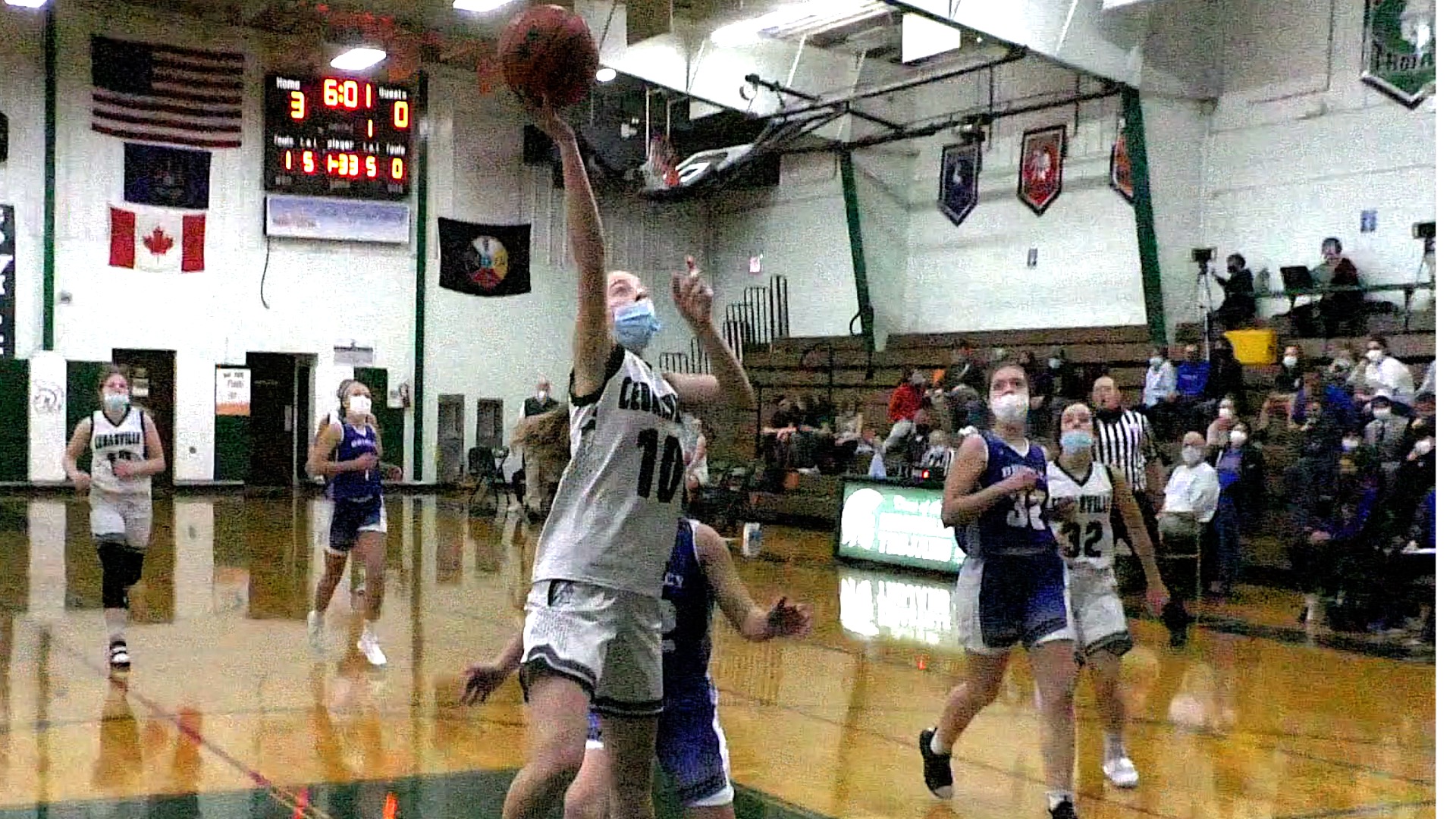 __HAYLEY KOHLMANN SCORES ON A LAY UP IN FIRST QUARTER ACTION AGAINST BRIMLEY THURSDAY EVENING.