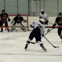 JOEY ENGLE TAKES A SHOT IN FIRST PERIOD ACTION AGAINST CHEBOYGAN WEDNESDAY EVENING.