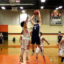 Hunter Walther goes up for two in Friday night action in Newberry.