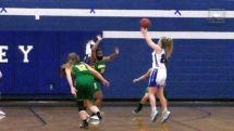 Sadie McGuire fires in a three in first quarter action Thursday evening.