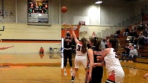 Tristin Smith fires in her first three in the game in District Final Action in Newberry.